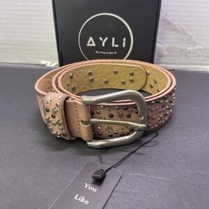 Ayli Women Rhinestone Belt Pink Size 31"